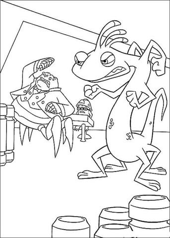 Waternoose and Randall Coloring page