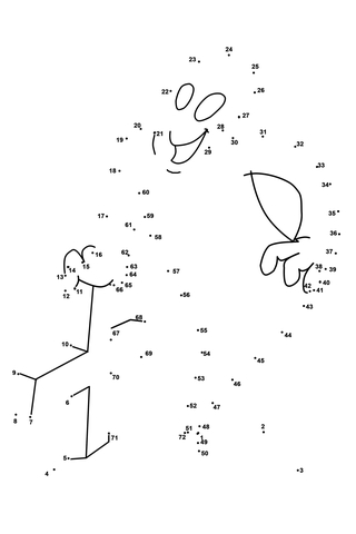 Funny Ghost in the Cemetry Dot to dot