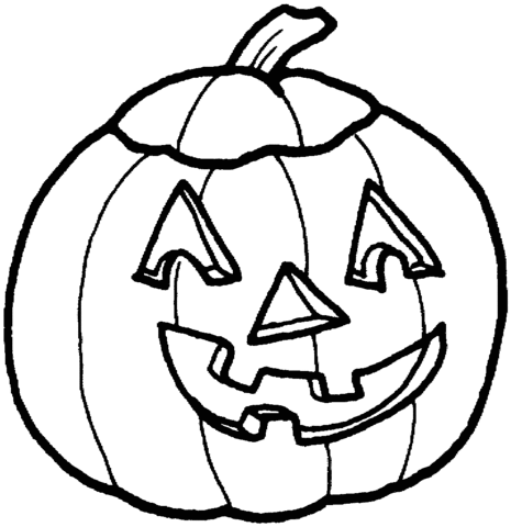 Funny Pumpkin Mask  Coloring page