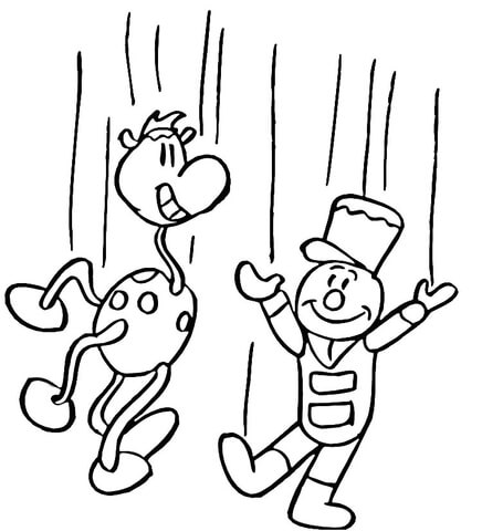 Funny Puppets  Coloring page