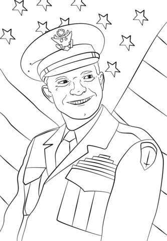 General Dwight Eisenhower Coloring page