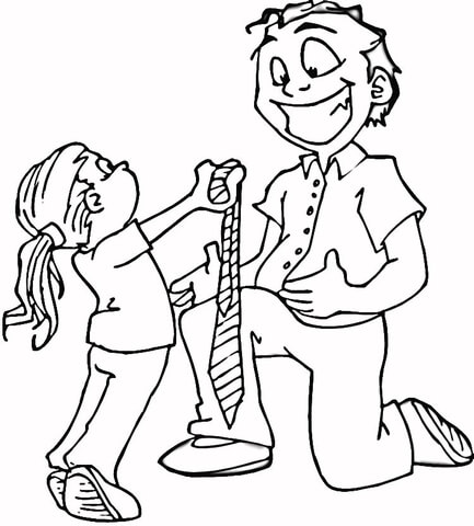 Gift for Daddy  Coloring page