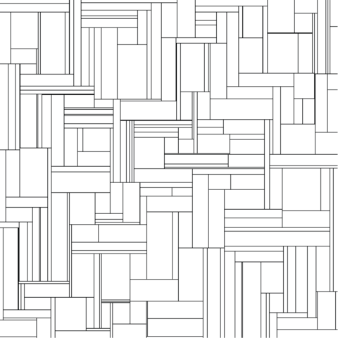 Gilbert Tesselation with Axis Parallel Cracks Coloring page