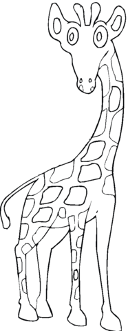 Giraffe 10 Coloring page