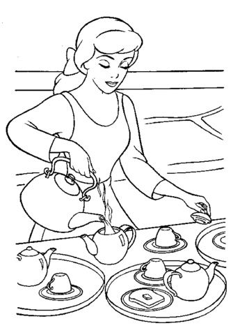 Making a Tea  Coloring page