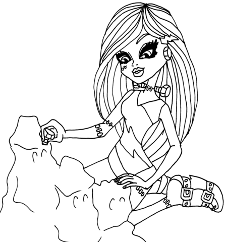 Gloom Beach Frankie Coloring page