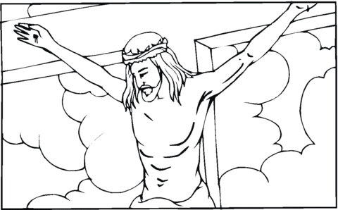 Crucified Christ Coloring page