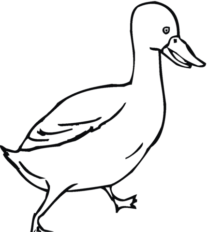 Walking goose Coloring page