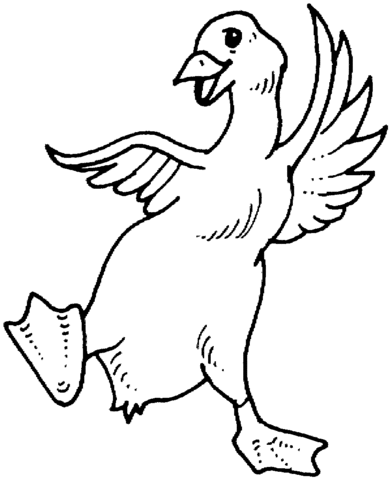 Goose Dance Coloring page