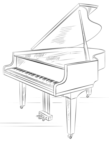 Grand Piano Coloring page