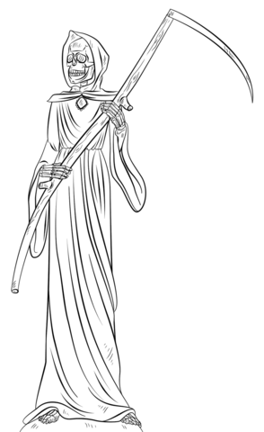 Grim Reaper Coloring page