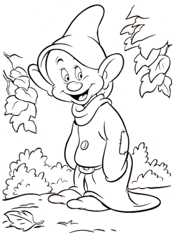 Dopey dwarf Coloring page