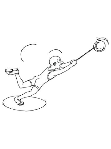 Hammer Throwing Coloring page