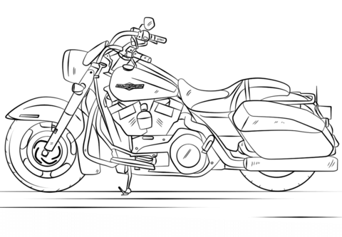 Harley Davidson Road King Coloring page