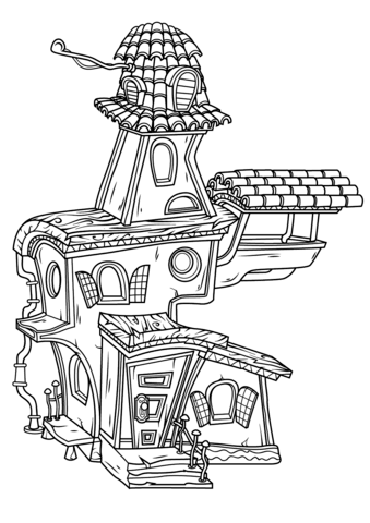 Haunted House Coloring page