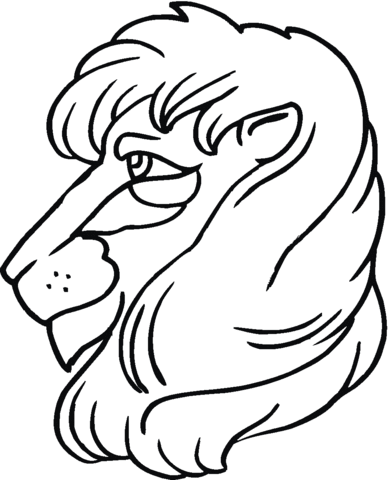 Head Of Lion Coloring page