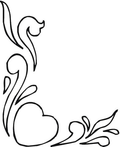 Hearts And Flowers  Coloring page