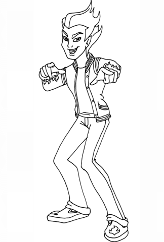 Heath Burns Coloring page