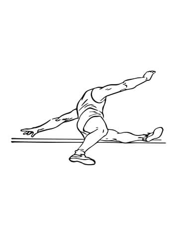 High Jump Athletics Coloring page