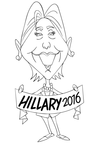 Hillary Clinton 2016 Coloring page