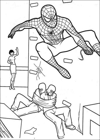 Spider-man the hero Coloring page