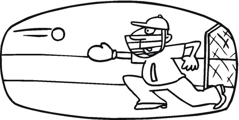 Hockey Goalkeeper  Coloring page