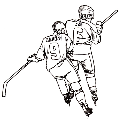 Hockey Players  Coloring page