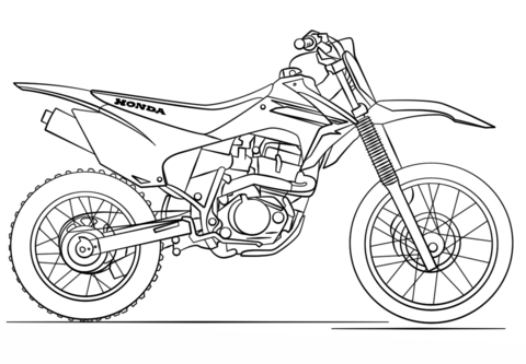 Honda Dirt Bike Coloring page