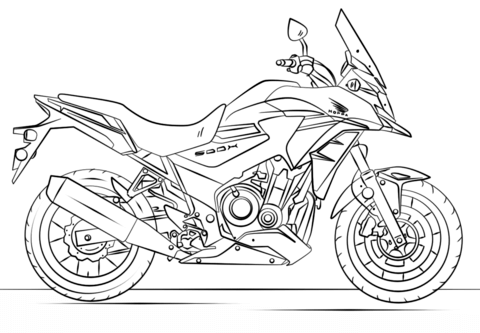 Honda Motorcycle Coloring page