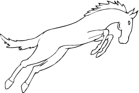 Horse Jumps Coloring page