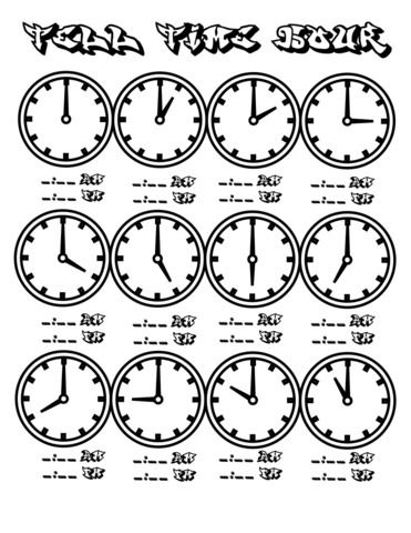 Hour Chart Coloring page