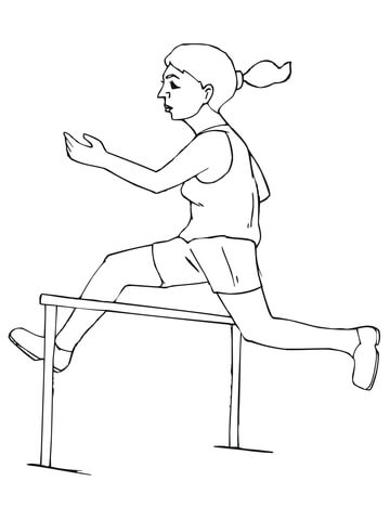 Hurdling Coloring page