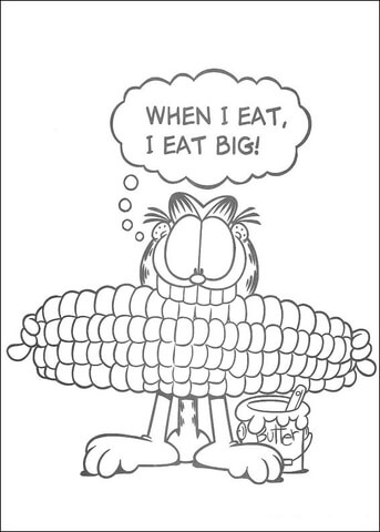 When I eat, I eat BIG! Coloring page