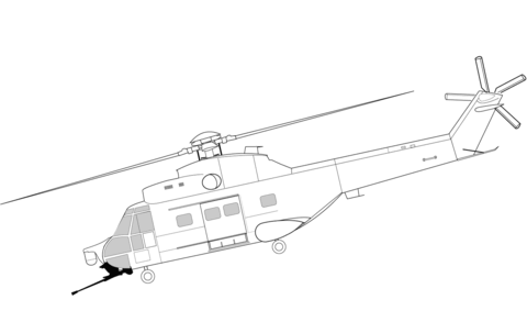 IAR 330 Helicopter Coloring page