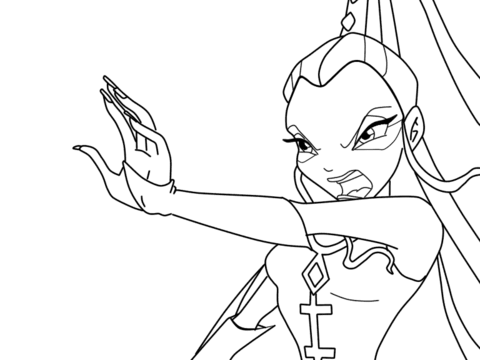 Icy's Gloomix Attack Coloring page