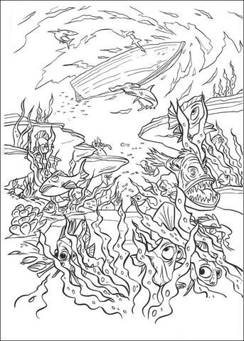 In The Deep Sea  Coloring page