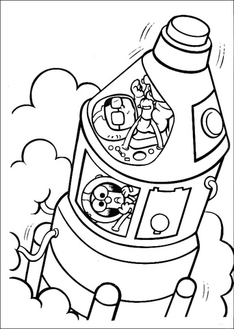 Muppet Babies space mission Coloring page