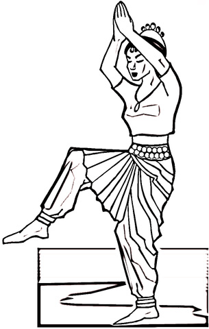 Indian Dance  Coloring page