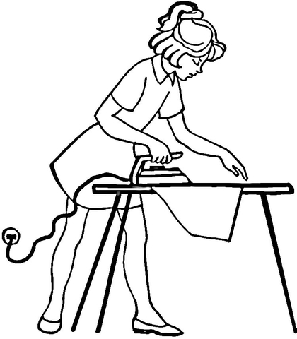 Ironing  Coloring page