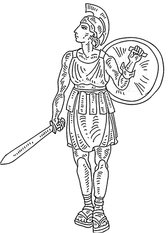 Roman Soldier Coloring page