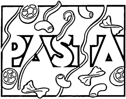 Italian Pasta  Coloring page