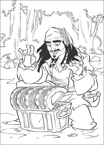 Jack Finds Treasure  Coloring page