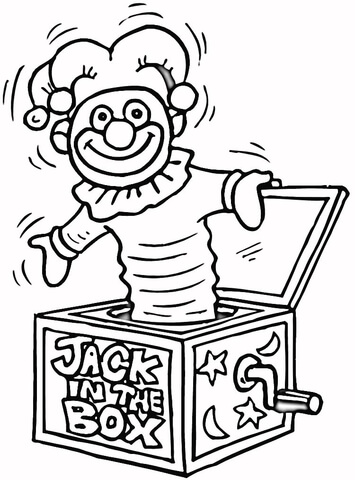 Jack in the Box Toy  Coloring page