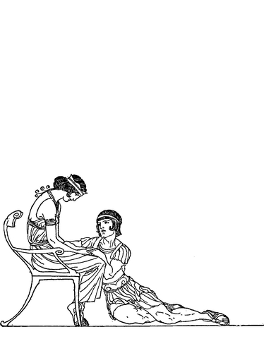 Jason and Hypsipyle Coloring page