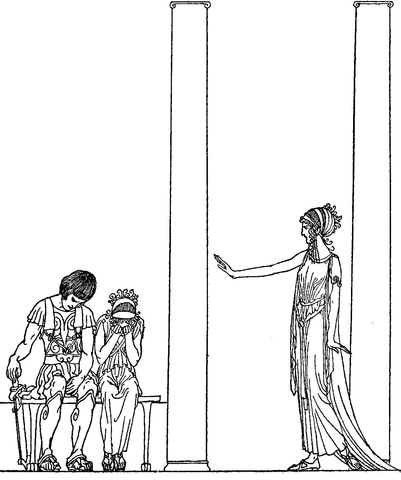 Jason and Medea Meet Circe Coloring page