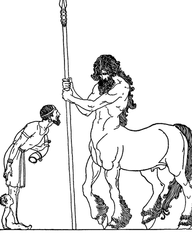 Jason and the Centaur Coloring page