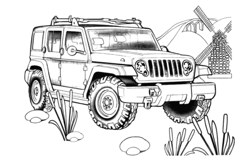 Jeep Rescue  Coloring page