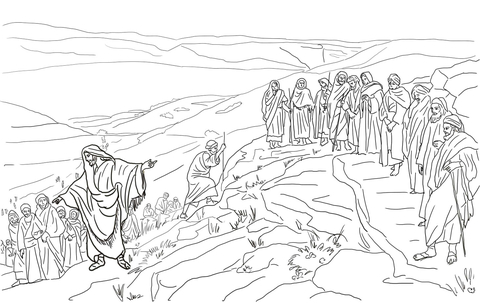 Jesus Chooses Twelve Disciples Coloring page