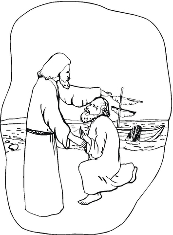 Jesus Healing the Sick  Coloring page