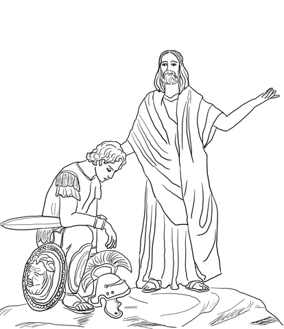 Jesus Heals the Centurion's Servant Coloring page